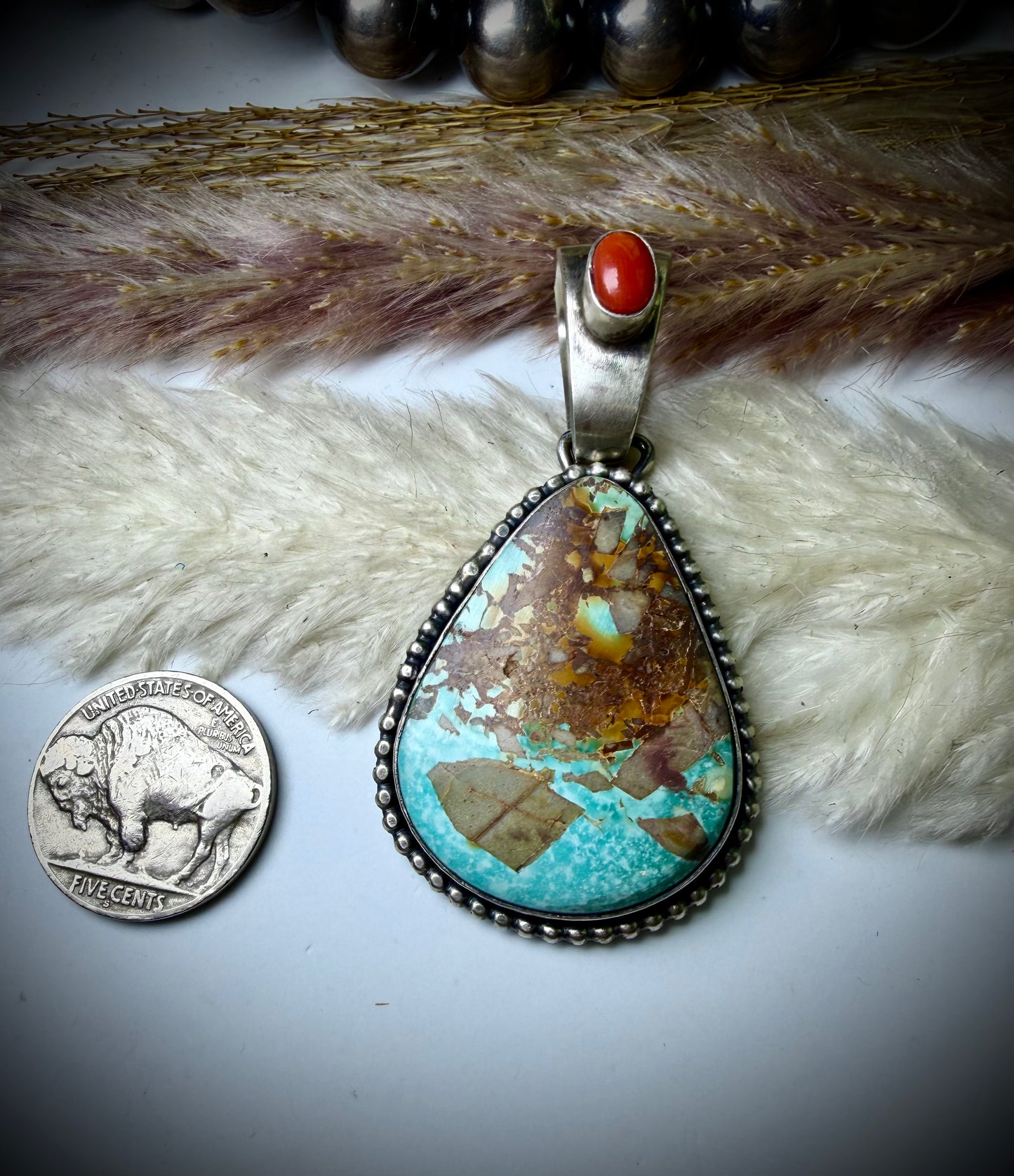 Royston Turquoise Pendant by Paul Livingston