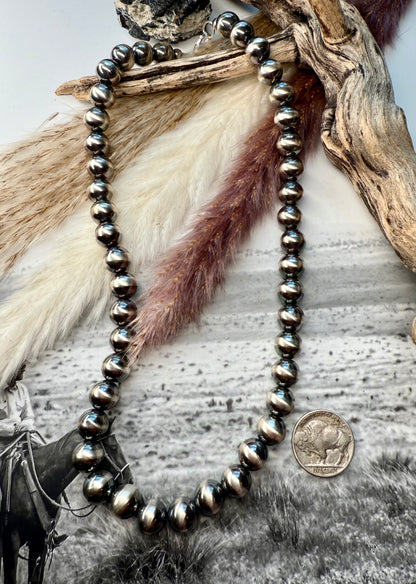 18" 10mm Sterling Pearl Necklace