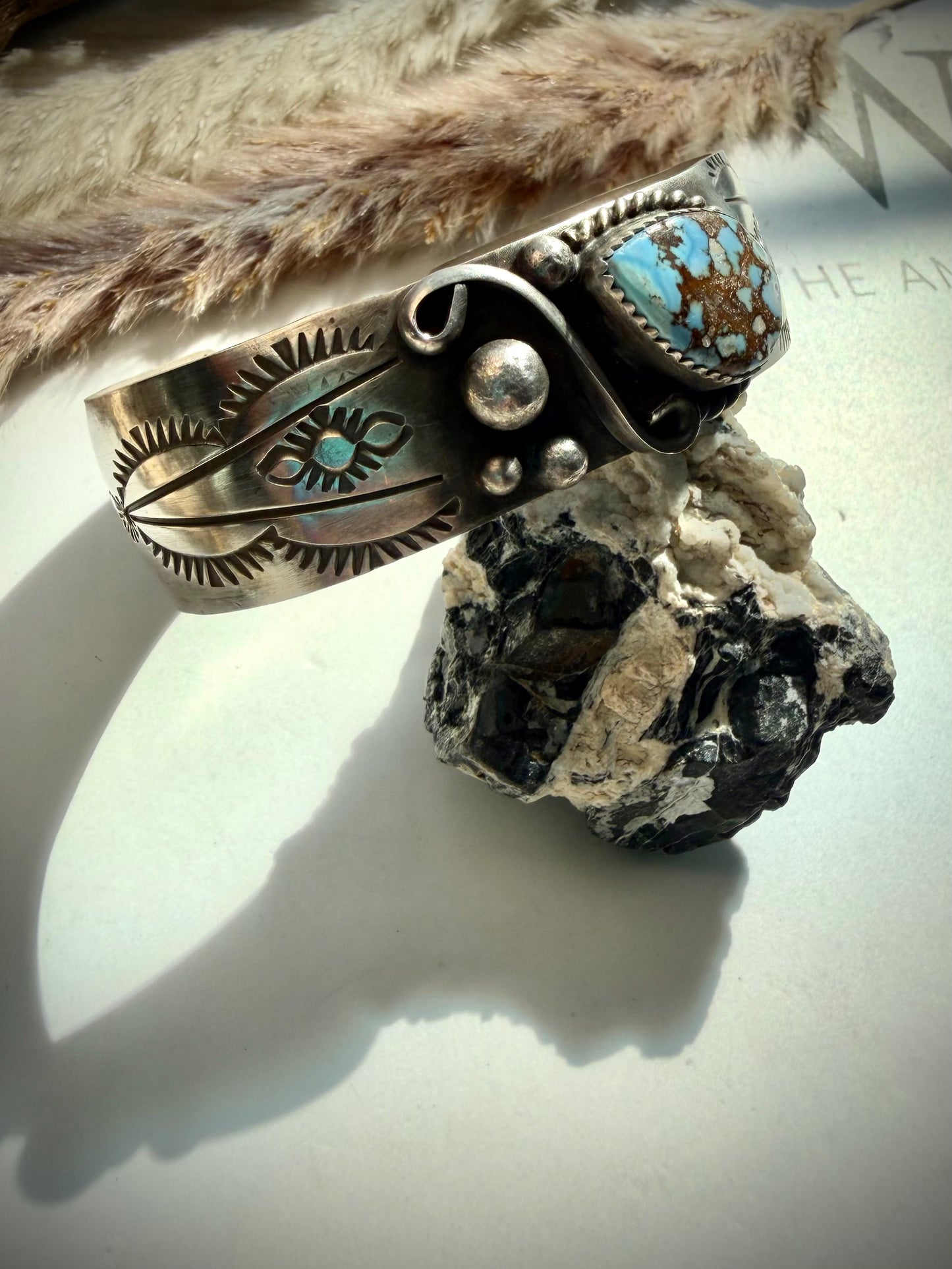 Golden Hills Cuff by Delbert Sacatero