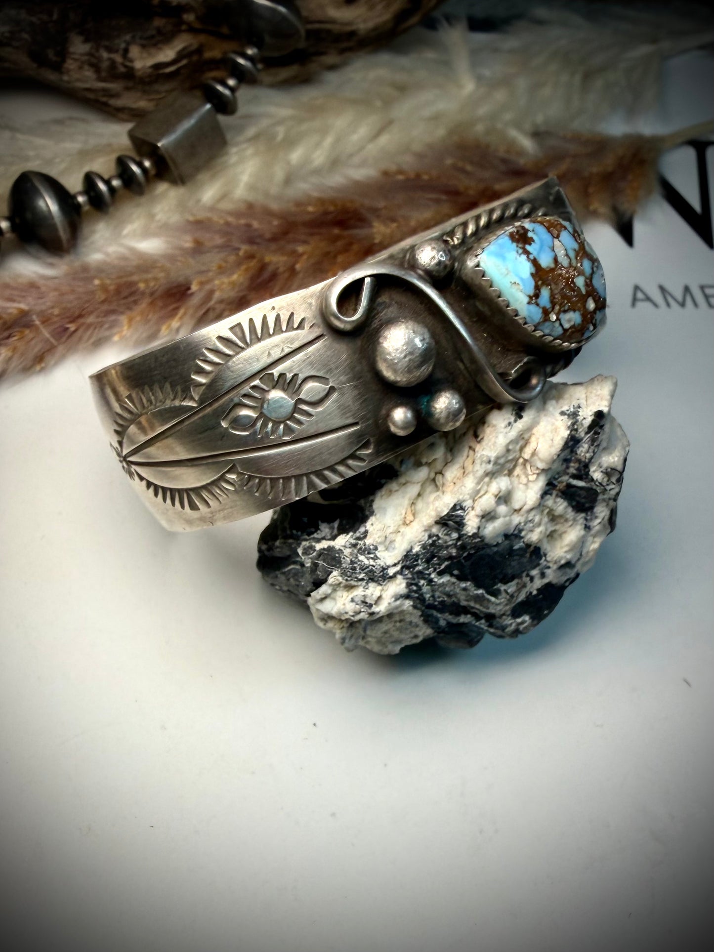 Golden Hills Cuff by Delbert Sacatero