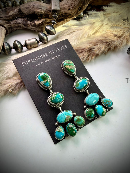 Sonoran Gold Turquoise Dangle Earrings