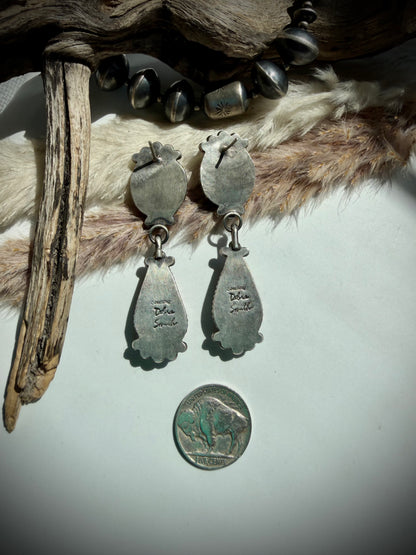 Orange Spiny Earrings by Debra Smith