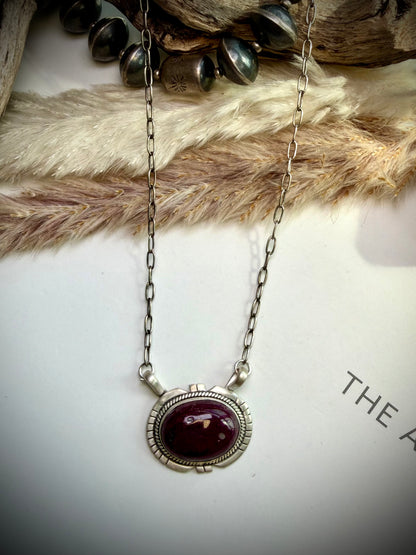 Purple Spiny Pendant Necklace