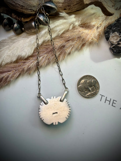 Purple Spiny Pendant Necklace