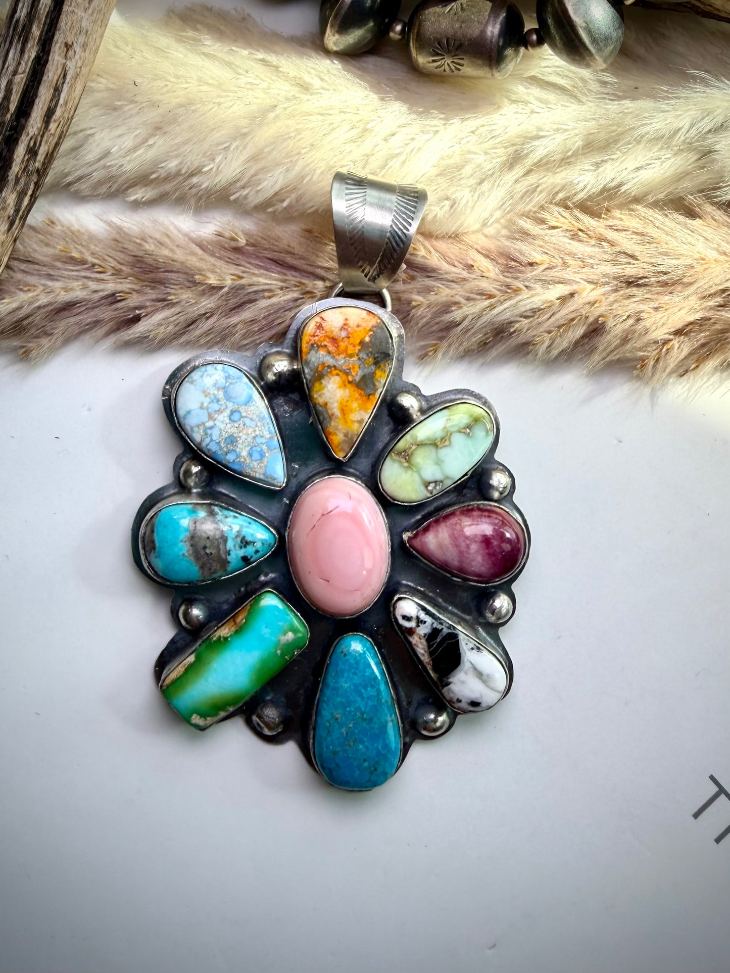 Stones Around the World Starburst Pendant