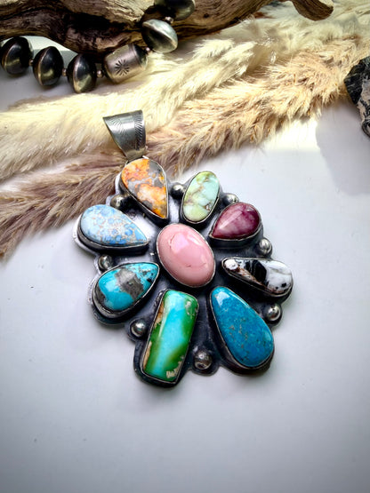 Stones Around the World Starburst Pendant