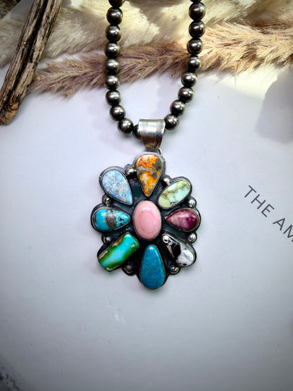 Stones Around the World Starburst Pendant