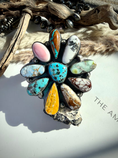 Stones Around the World Starburst Cuff