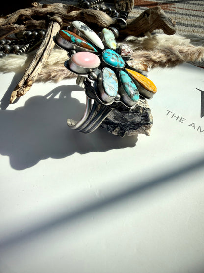 Stones Around the World Starburst Cuff