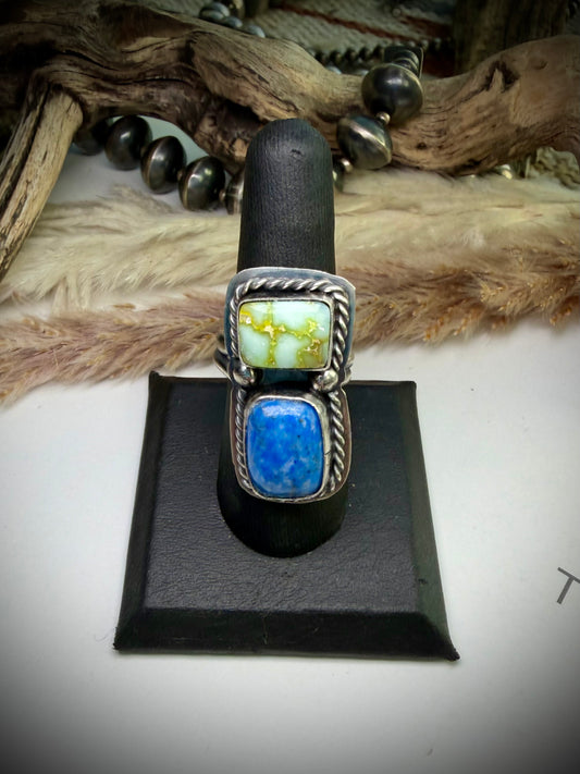 Boyd Ashley Denim Lapis & Palomino Ring- Adjustable