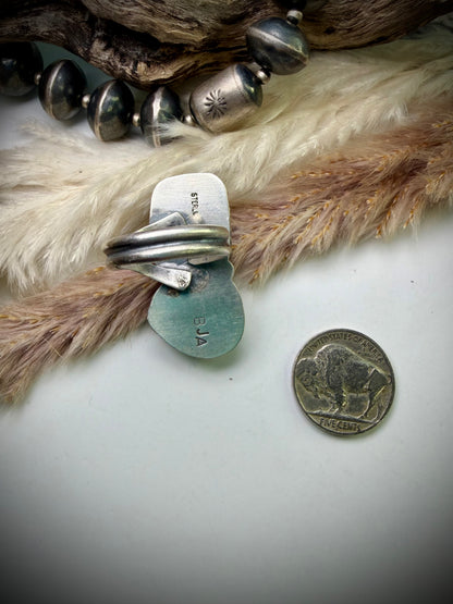 Boyd Ashley Denim Lapis & Palomino Ring- Adjustable
