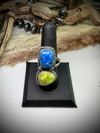 Boyd Ashley Denim Lapis & Palomino Ring- Adjustable