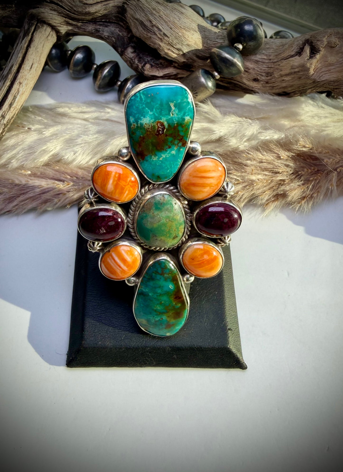Royston & Spiny Ring by MJ Garcia- Adjustable