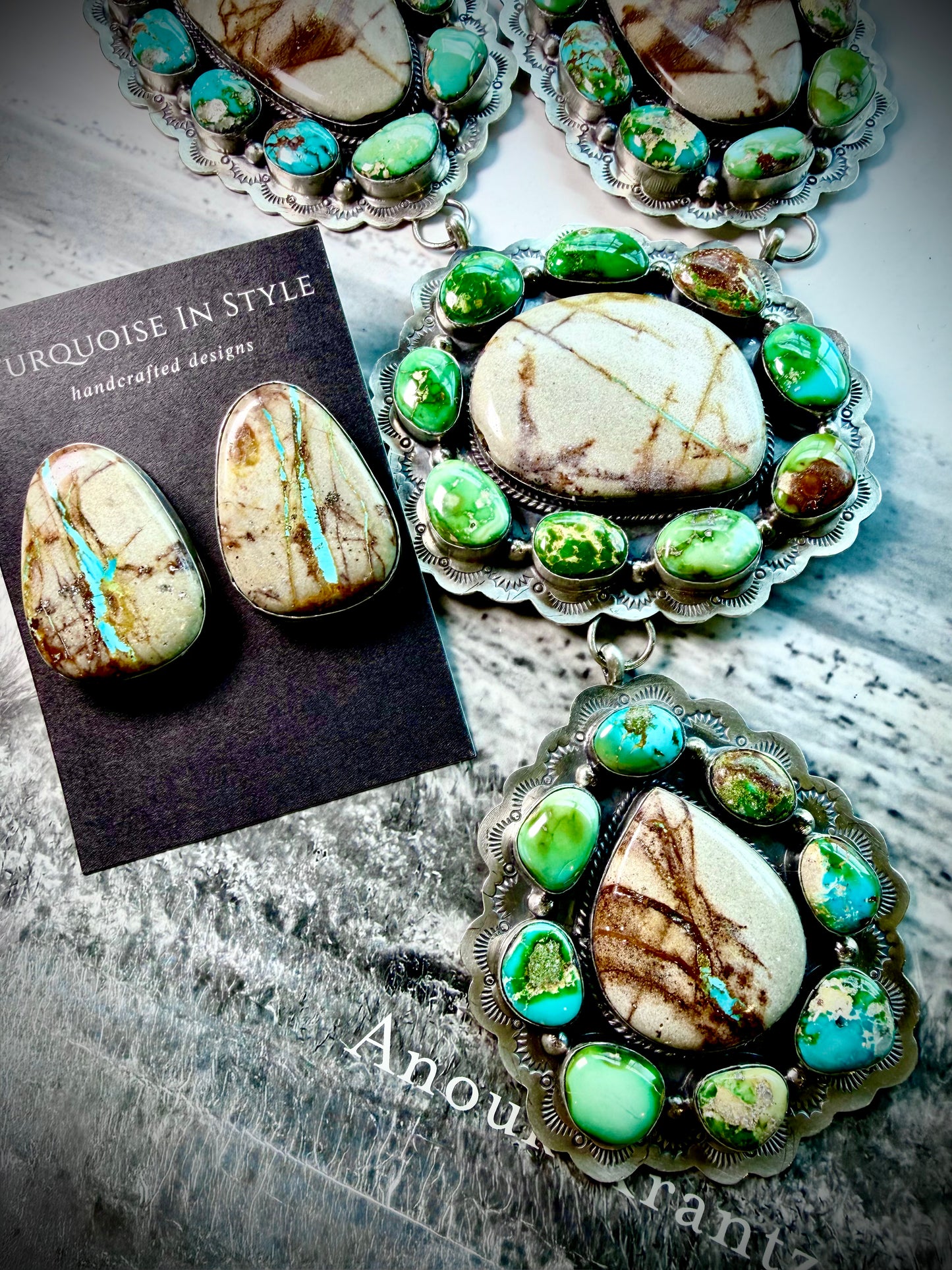 Massive Royston Ribbon & Sonoran Gold Necklace
