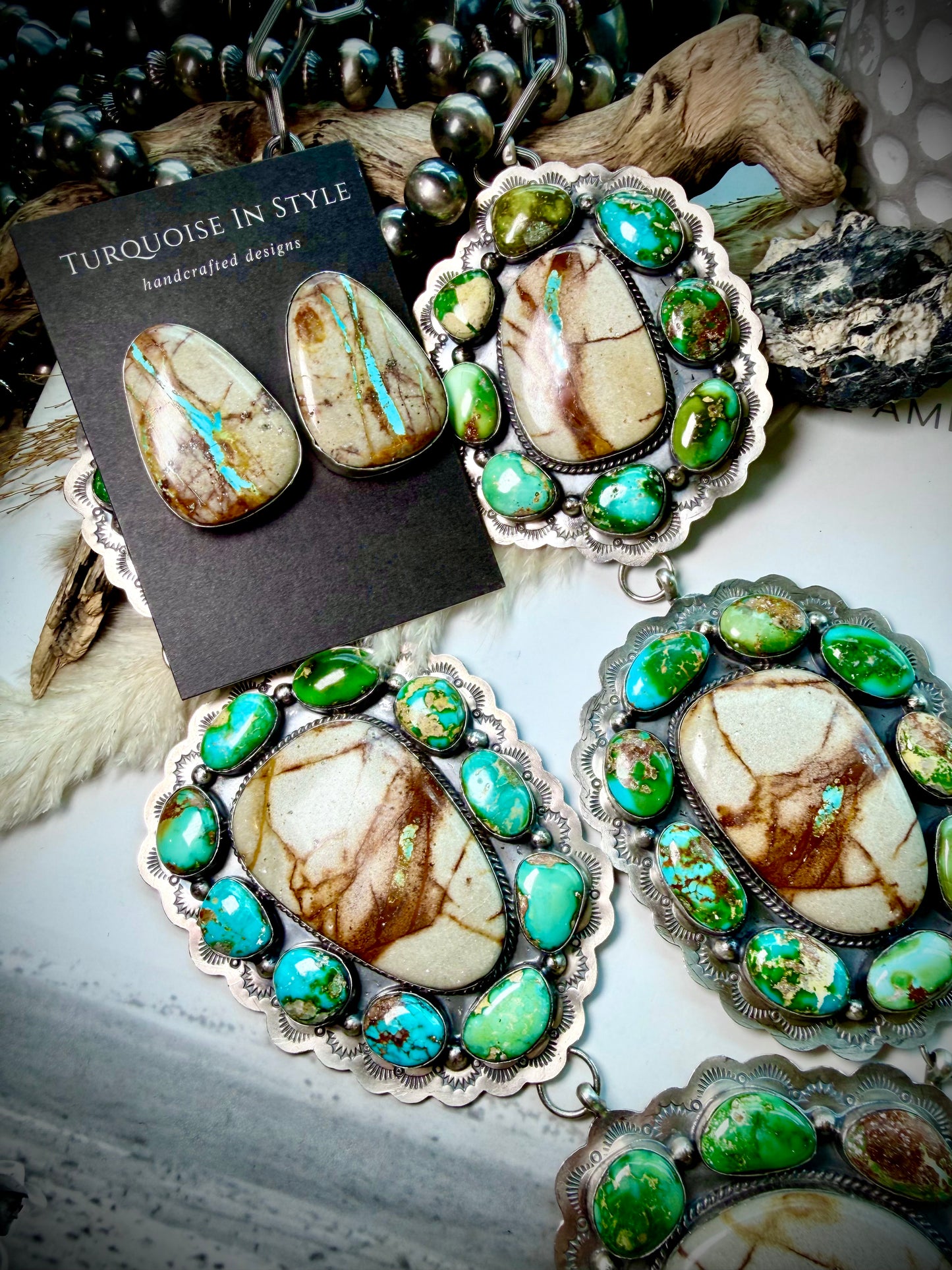 Huge Royston Ribbon Earrings