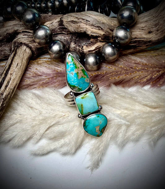 Three Stone Sonoran Ring Size 8