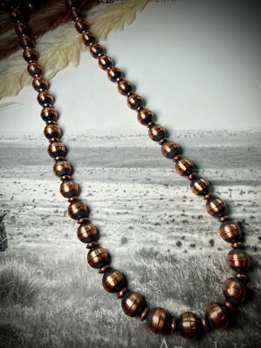 30" Copper Pearl Necklace