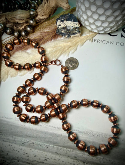 30" Copper Pearl Necklace
