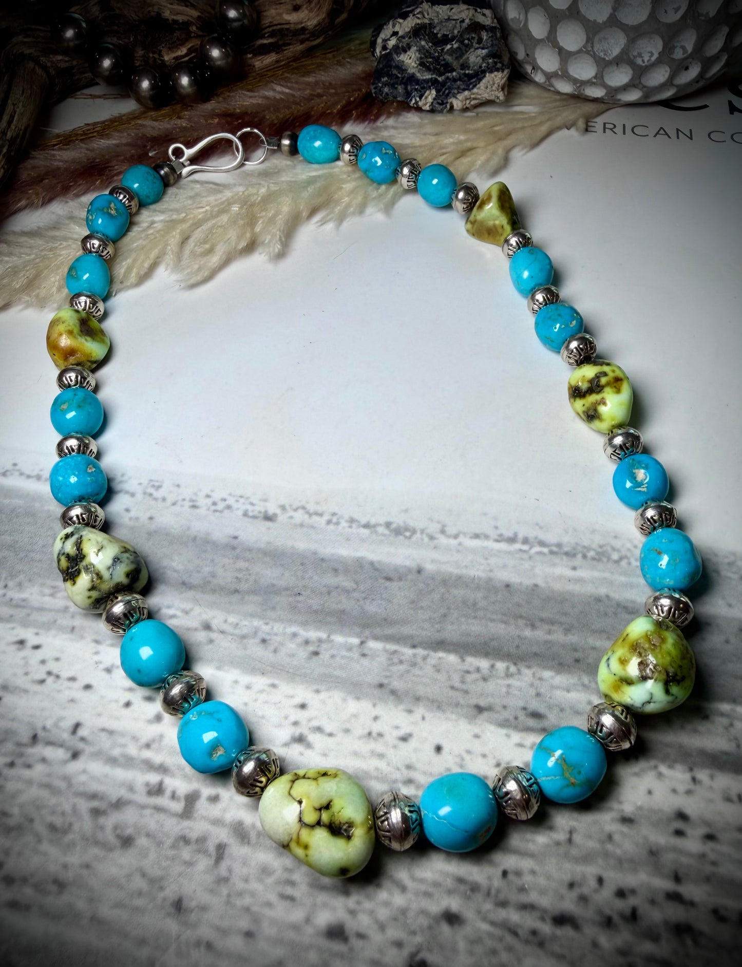 Palomino Rocks Necklace 19"