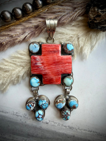 Red Spiny and Golden Hills Pendant