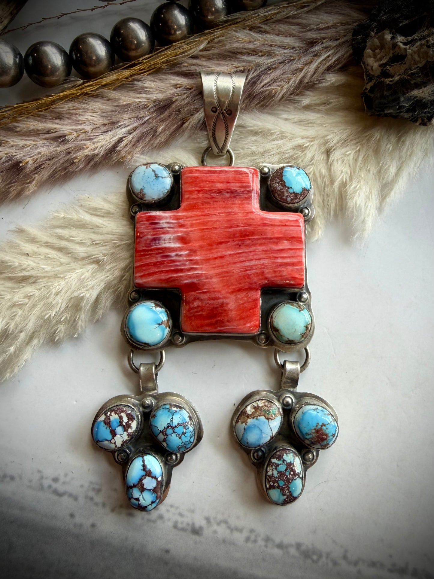 Red Spiny and Golden Hills Pendant