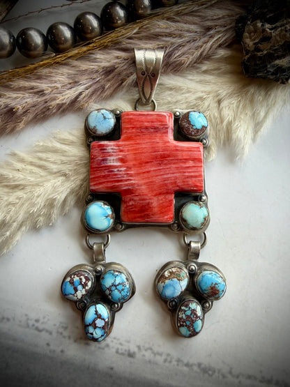 Red Spiny and Golden Hills Pendant