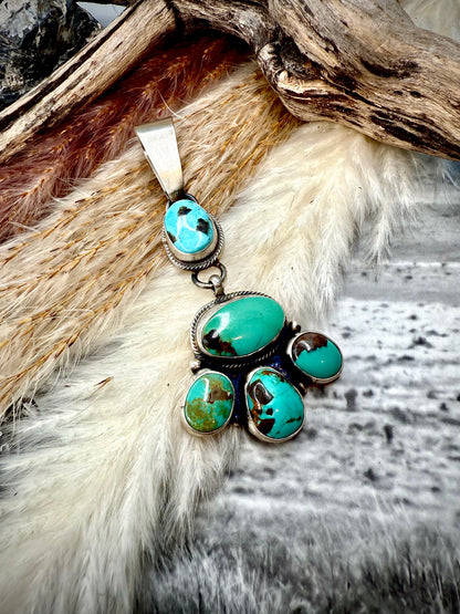 Ella Peter Five Stone Drop Pendant — Mixed Mine