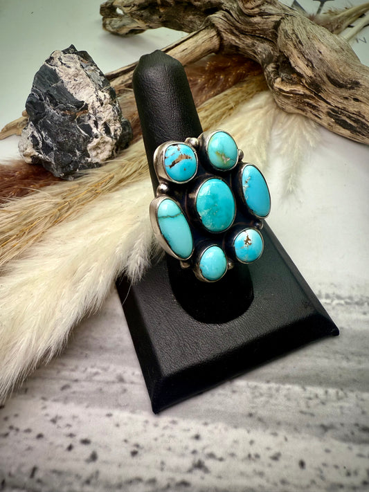 Ella Peter Seven Stone Cluster Ring – Size 8