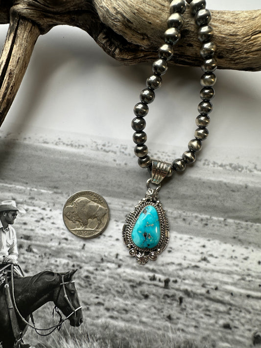 Daniel Benally Turquoise Pendant