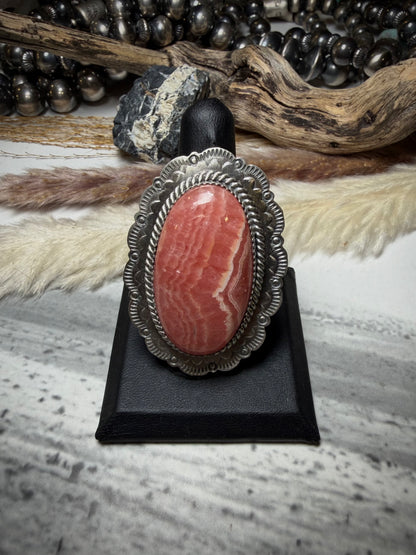 Adjustable Rhodocrosite Ring by Jeff Largo