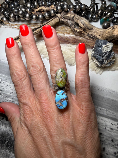 Adjustable Palomino & Golden Hills Turquoise Rings