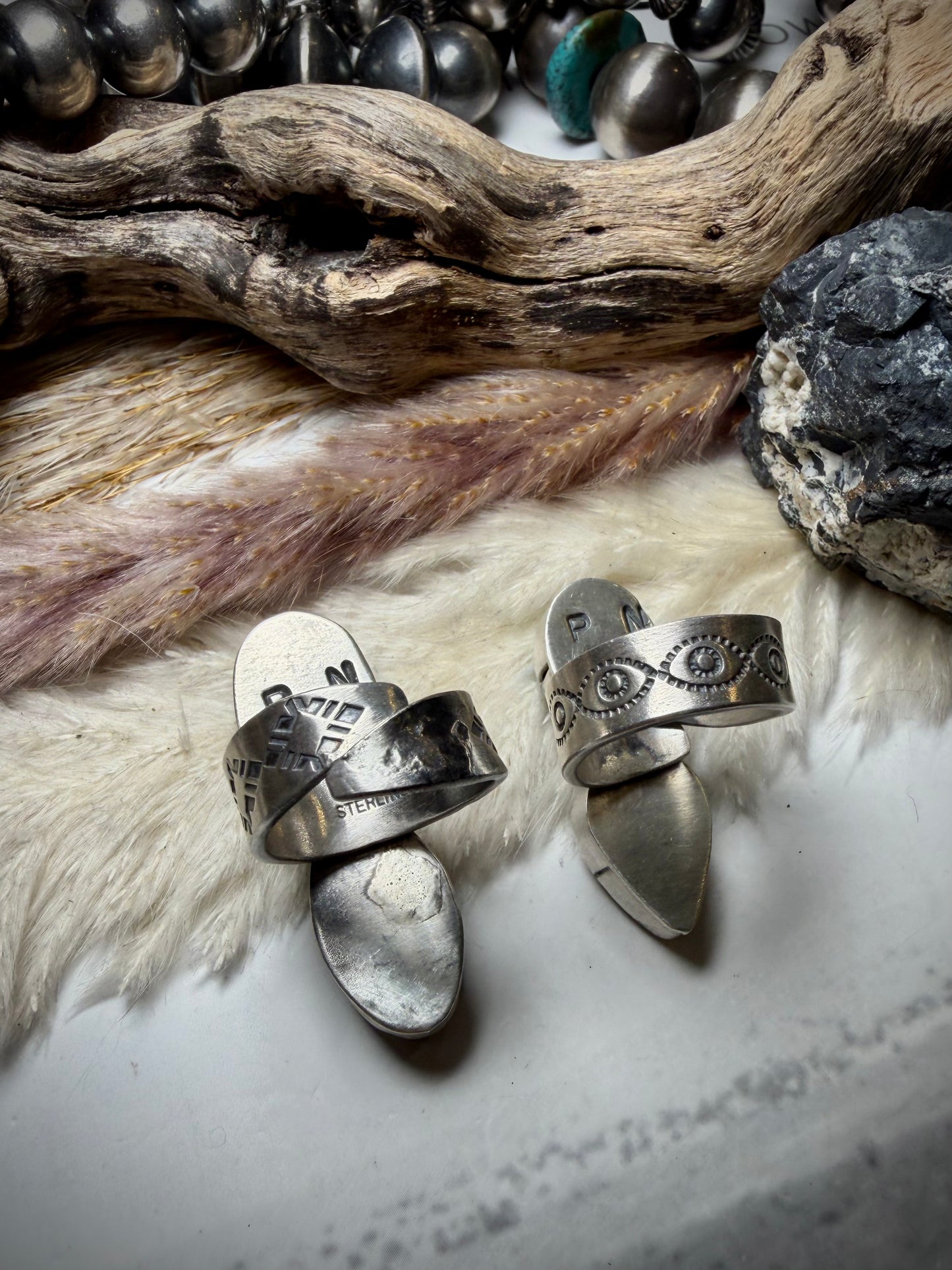 Adjustable Palomino & Golden Hills Turquoise Rings