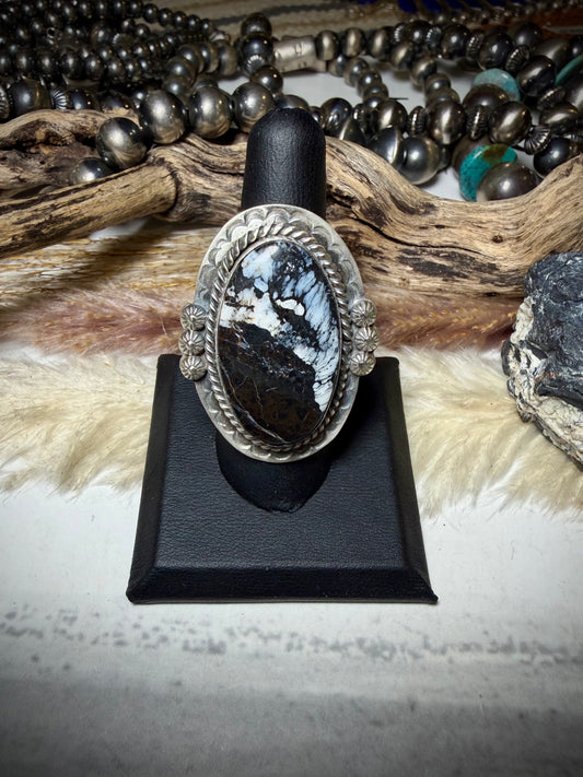 White Buffalo Ring- Adjustable