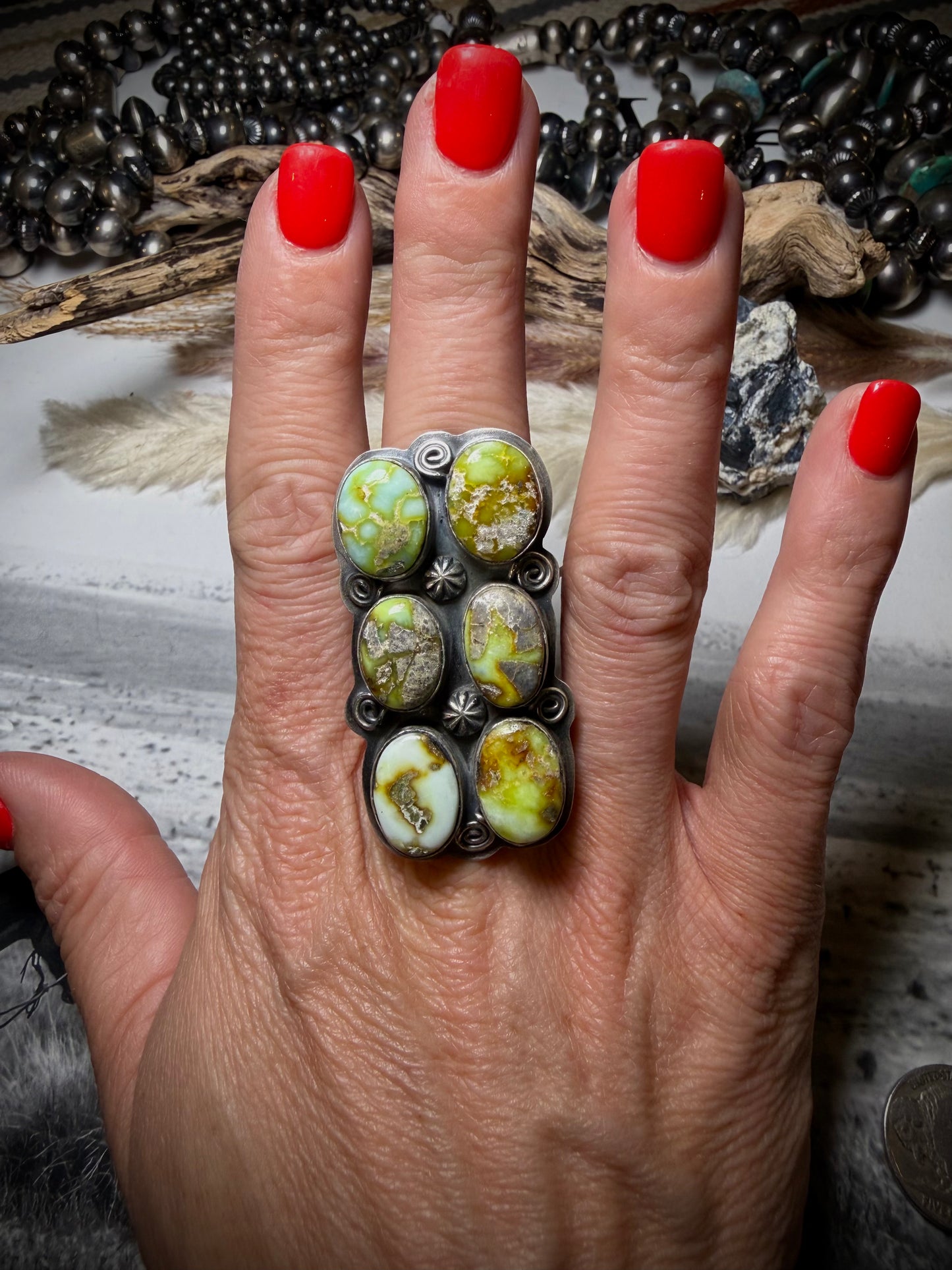 Six Stone Palomino Ring (Adjustable)