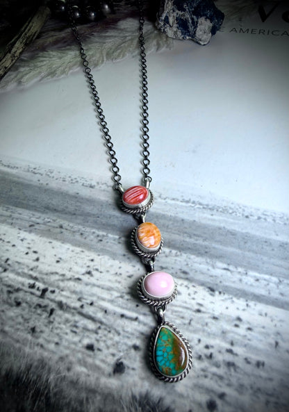 Four Stone Mini Drop Lariat by LeTricia Largo