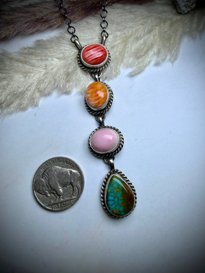 Four Stone Mini Drop Lariat by LeTricia Largo