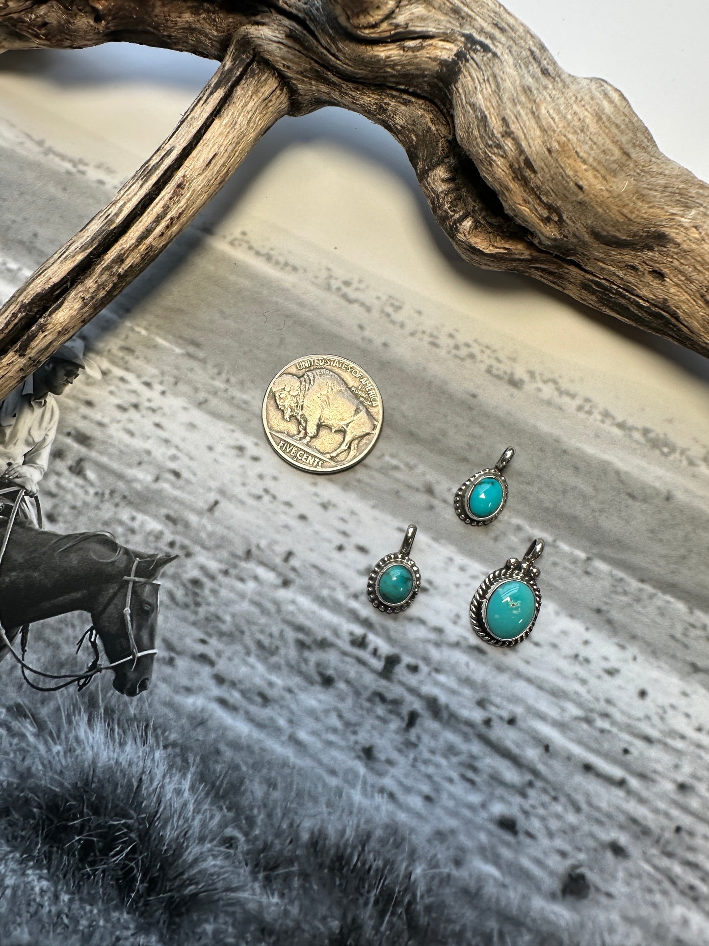 Rosemary Saunders Turquoise Pendants