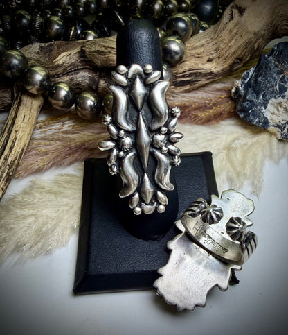 Megan’s Silver Pointer Finger Ring by Harold Tahe