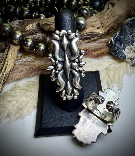 Megan’s Silver Pointer Finger Ring by Harold Tahe