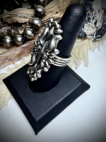 Megan’s Silver Pointer Finger Ring by Harold Tahe