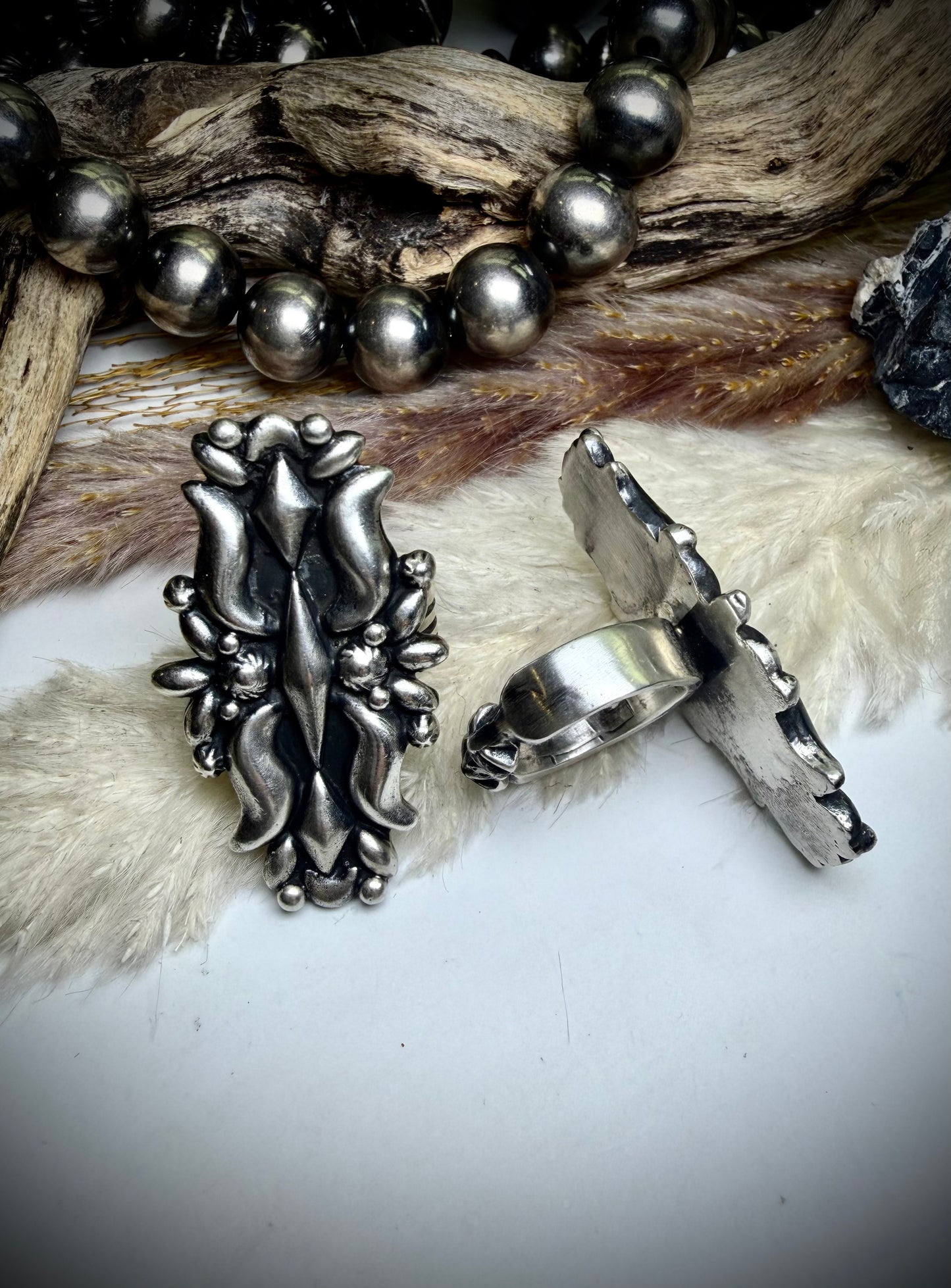 Megan’s Silver Pointer Finger Ring by Harold Tahe