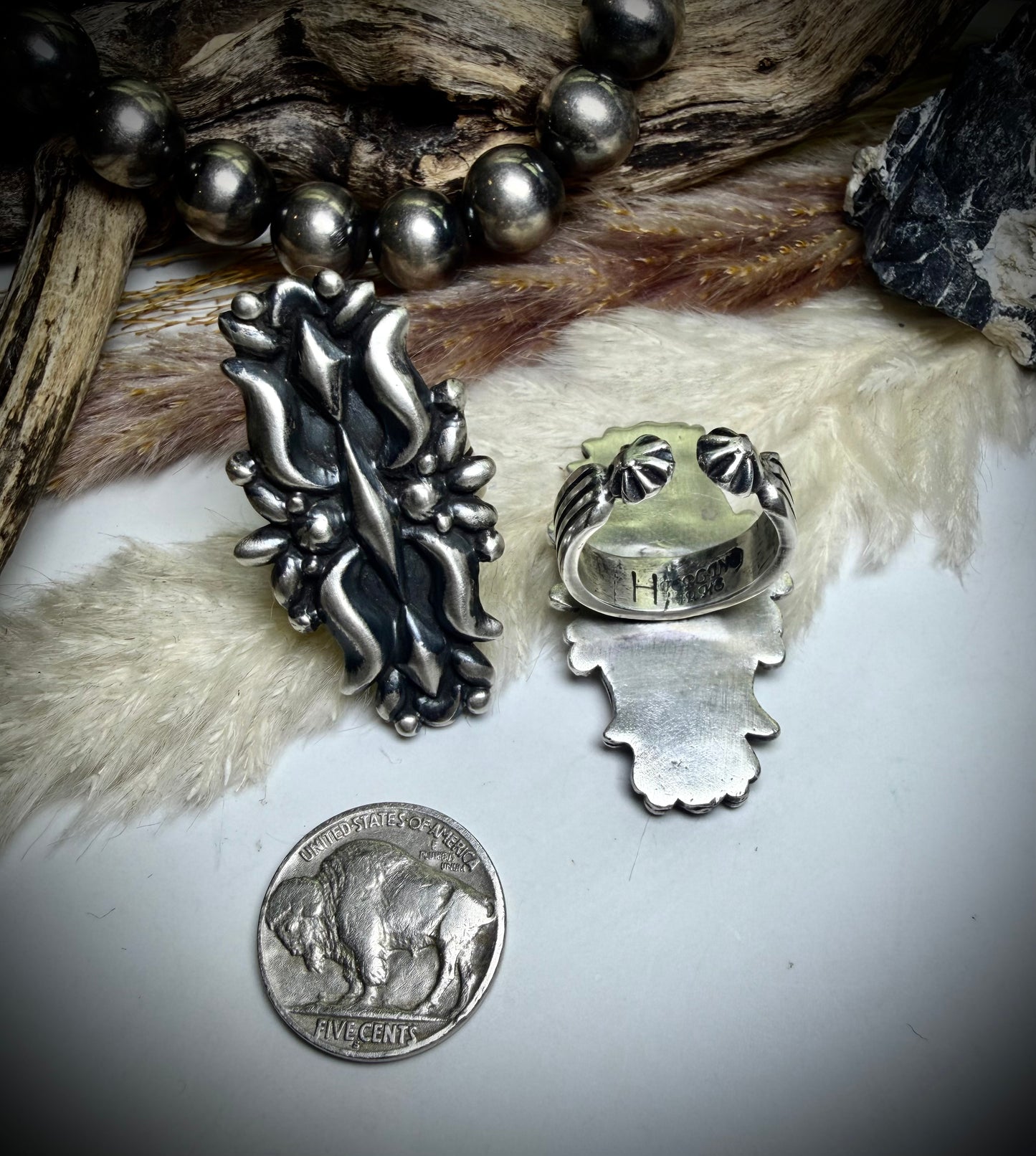 Megan’s Silver Pointer Finger Ring by Harold Tahe