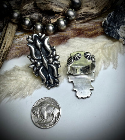 Megan’s Silver Pointer Finger Ring by Harold Tahe