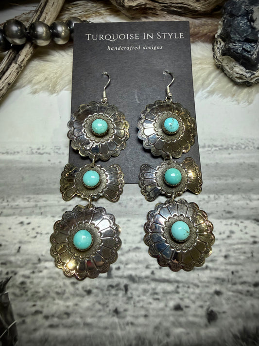 Concho Three Tier Dangles By Shannon Tahe