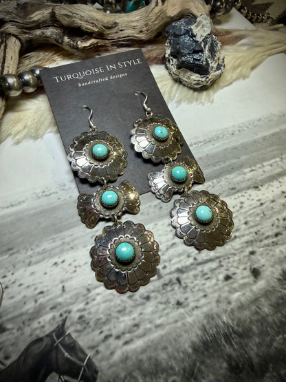 Concho Three Tier Dangles By Shannon Tahe