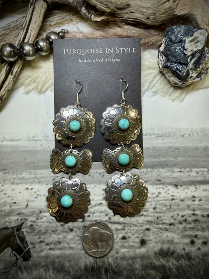 Concho Three Tier Dangles By Shannon Tahe