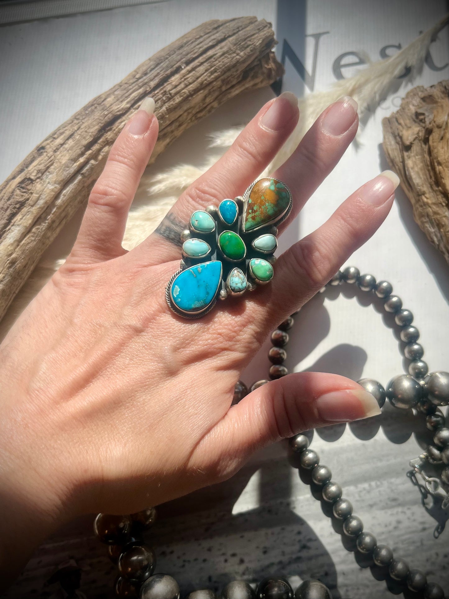 Multi Stone Adjustable Ring