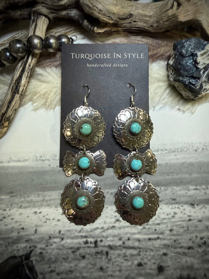 Concho Three Tier Dangles By Shannon Tahe