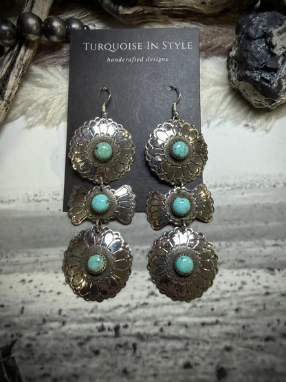 Concho Three Tier Dangles By Shannon Tahe