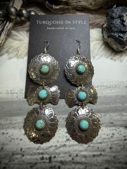Concho Three Tier Dangles By Shannon Tahe